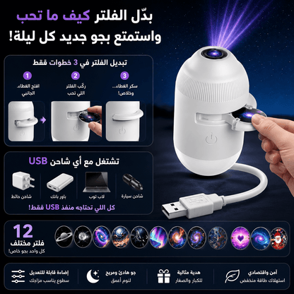 Galaxy Projector 🎇+ 12 filtre - contigoocontigoocontigooGalaxy Projector 🎇+ 12 filtre